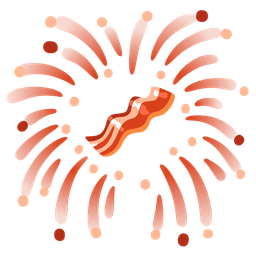 fireworks and bacon
