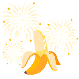 fireworks and banana