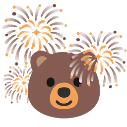 fireworks and bear