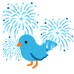 fireworks and bird
