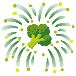 fireworks and broccoli