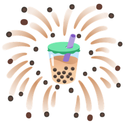 fireworks and bubble tea
