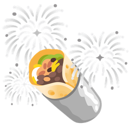 fireworks and burrito