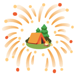 fireworks and camping