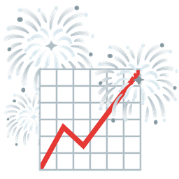 fireworks and chart increasing