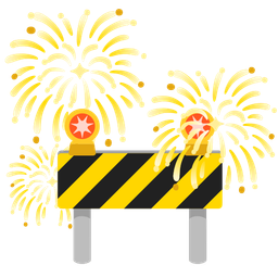 fireworks and construction