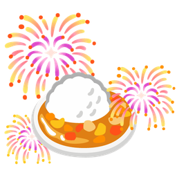 fireworks and curry rice