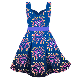 fireworks and dress