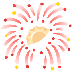 fireworks and dumpling