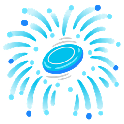 fireworks and flying disc