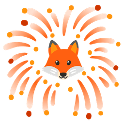 fireworks and fox
