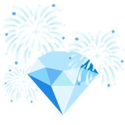 fireworks and gem stone