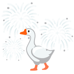 fireworks and goose