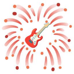 fireworks and guitar