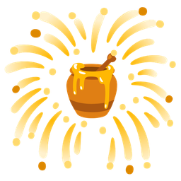 fireworks and honey pot