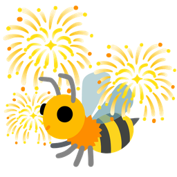 fireworks and honeybee
