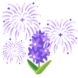 fireworks and hyacinth
