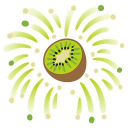 fireworks and kiwi fruit
