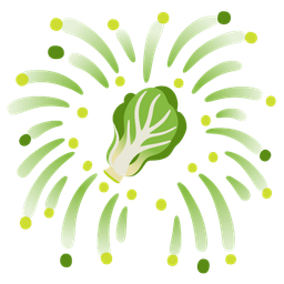 fireworks and leafy green