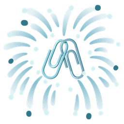 fireworks and linked paperclips