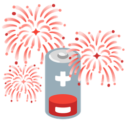 fireworks and low battery