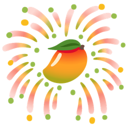 fireworks and mango