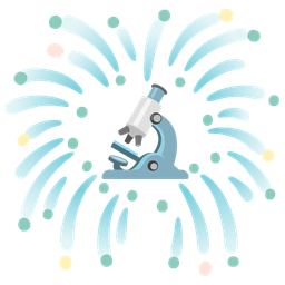 fireworks and microscope