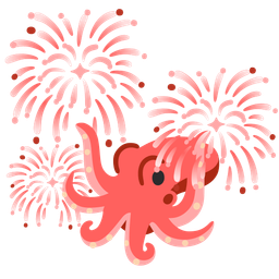 fireworks and octopus