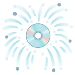 fireworks and optical disk