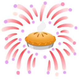 fireworks and pie