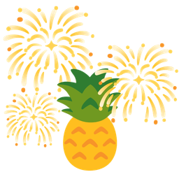 fireworks and pineapple