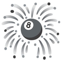 fireworks and pool 8 ball