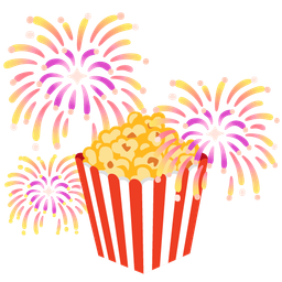 fireworks and popcorn