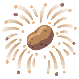 fireworks and potato