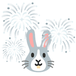 fireworks and rabbit face