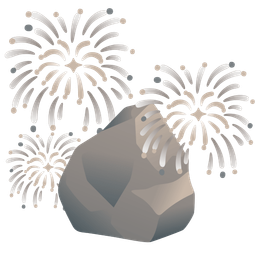 fireworks and rock