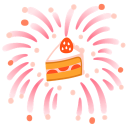 fireworks and shortcake