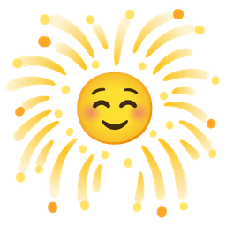 Fireworks and Smiling face