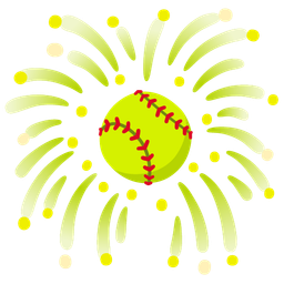 fireworks and softball