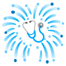 fireworks and stethoscope