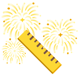 fireworks and straight ruler