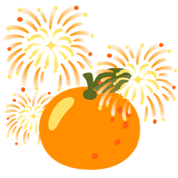fireworks and tangerine
