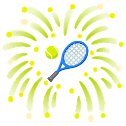 fireworks and tennis