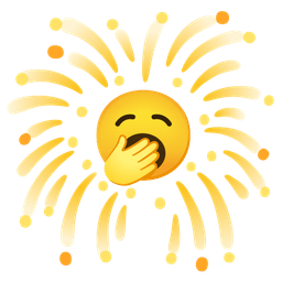 fireworks and yawning face