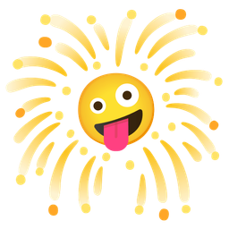 Fireworks and Zany face