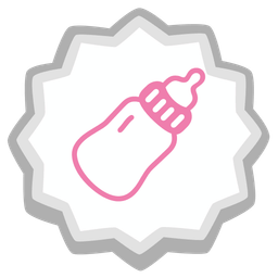 Fish cake with swirl and Baby bottle