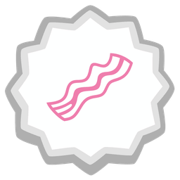 Fish cake with swirl and Bacon