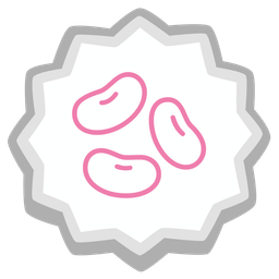 Fish cake with swirl and Beans