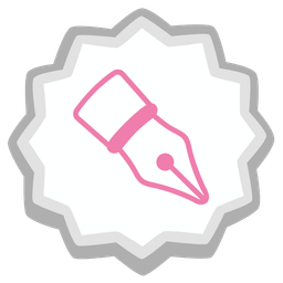 Fish cake with swirl and Black nib