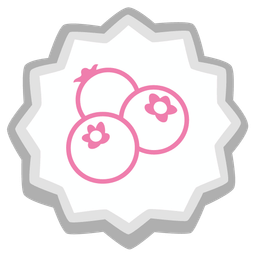 Fish cake with swirl and Blueberries